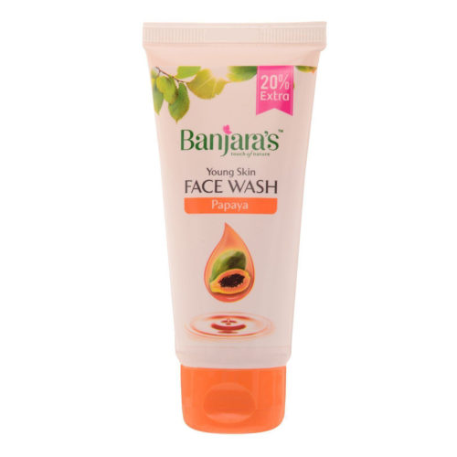 Banjara's Papaya Face Wash - Moisturizes, Removes Blemishes and Delays aging