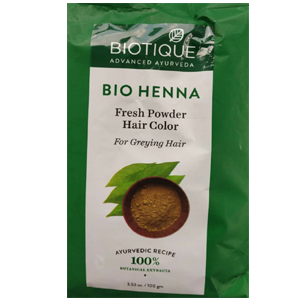 Biotique Henna Fresh Powder Hair Color - For Greying Hair - Best Natural Products Biotique Henna Fresh Powder Hair Color - For Greying Hair - Best Natural Products